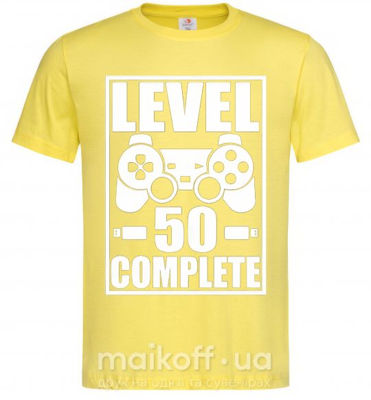 Чоловіча футболка Level 50 complete Game Лимонний фото