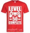 Чоловіча футболка Level 50 complete Game Червоний фото