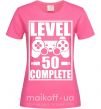 Жіноча футболка Level 50 complete Game Яскраво-рожевий фото