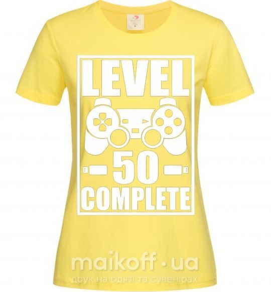 Жіноча футболка Level 50 complete Game Лимонний фото