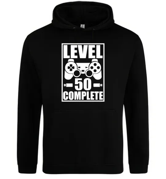 Чоловіча толстовка (худі) Level 50 complete Game Чорний фото