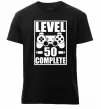 Чоловіча преміум футболка Level 50 complete Game Чорний фото