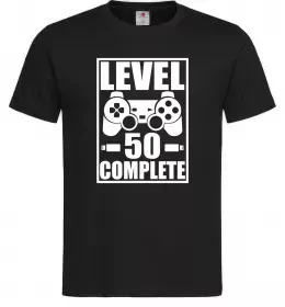 Мужская футболка Level 50 complete Game Черный фото