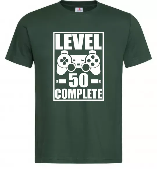 Мужская футболка Level 50 complete Game Темно-зеленый фото