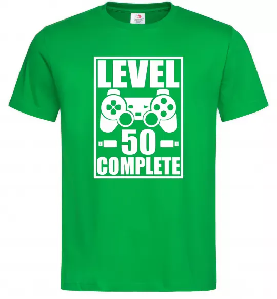 Мужская футболка Level 50 complete Game Зеленый фото