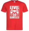 Мужская футболка Level 50 complete Game Красный фото