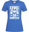 Женская футболка Level 50 complete Game Ярко-синий фото