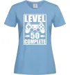 Женская футболка Level 50 complete Game Голубой фото