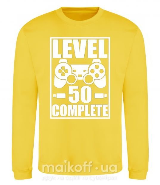 Свитшот Level 50 complete Game Солнечно желтый фото