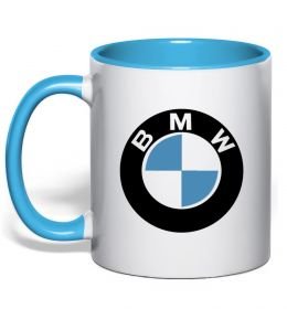 Чашка з кольоровою ручкою Logo BMW
