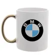 Чашка с цветной ручкой Logo BMW Золото фото
