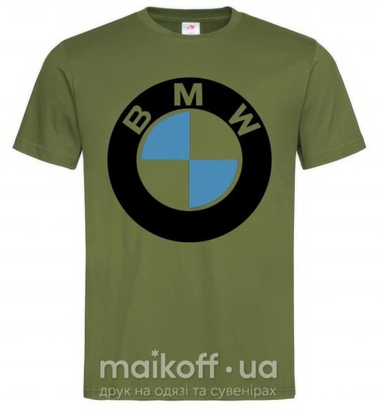 Мужская футболка Logo BMW Оливковый фото