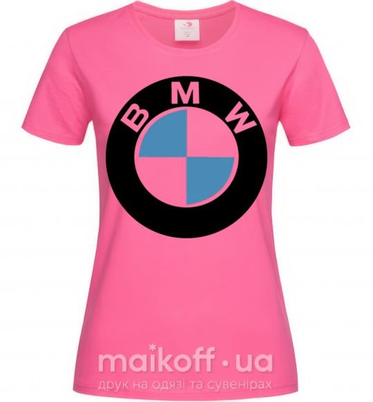 Жіноча футболка Logo BMW Яскраво-рожевий фото