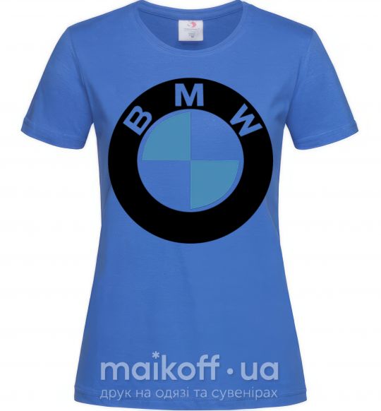 Жіноча футболка Logo BMW Яскраво-синій фото