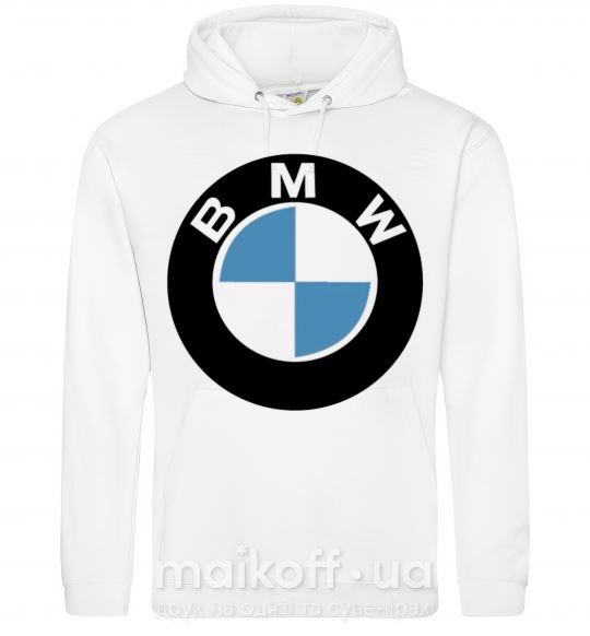 Женская толстовка (худи) Logo BMW Белый фото