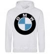 Женская толстовка (худи) Logo BMW Серый меланж фото