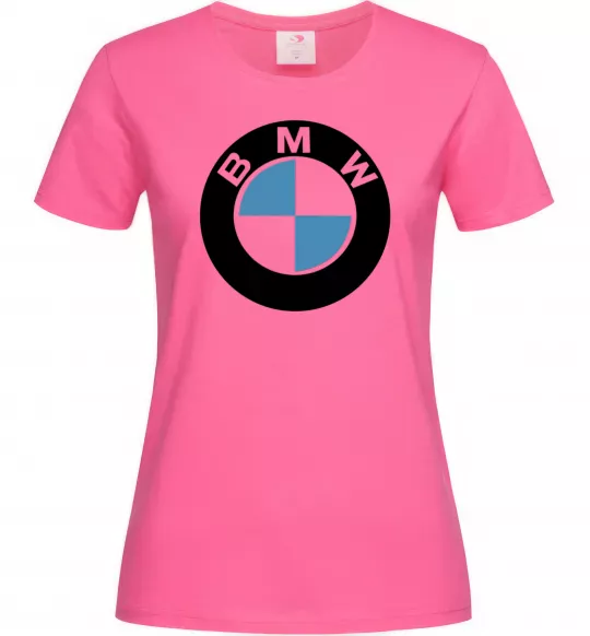 Жіноча футболка Logo BMW Яскраво-рожевий фото