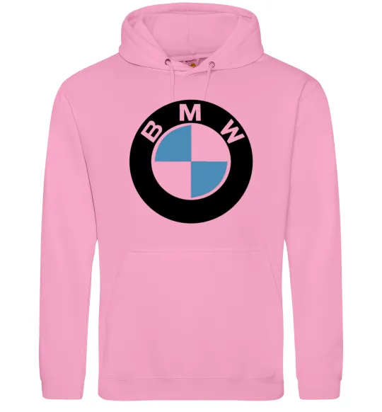 Мужская толстовка (худи) Logo BMW Розовый фото