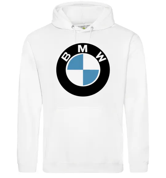 Чоловіча толстовка (худі) Logo BMW Білий фото