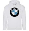 Чоловіча толстовка (худі) Logo BMW Сірий меланж фото