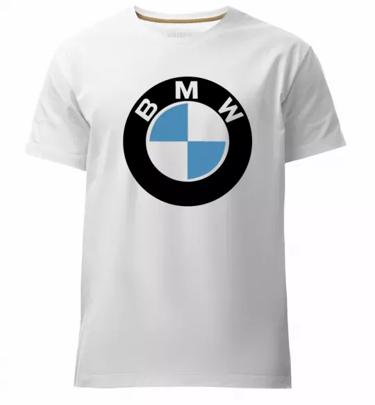 Мужская премиум футболка Logo BMW Белый фото