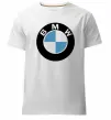Мужская премиум футболка Logo BMW Белый фото
