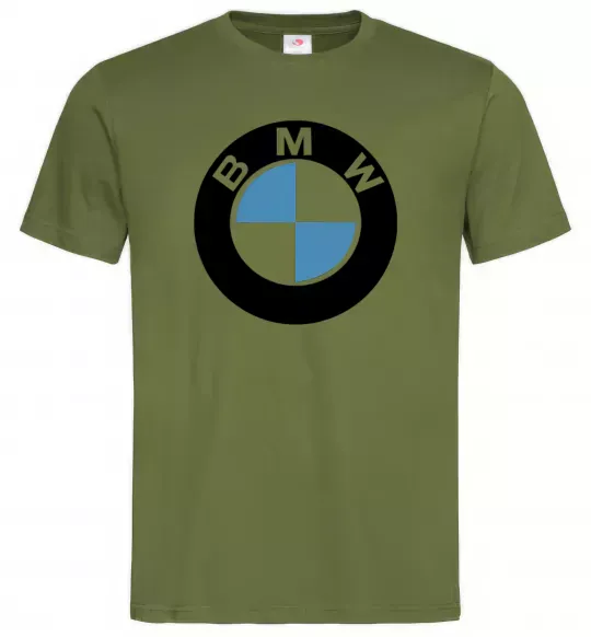 Чоловіча футболка Logo BMW Оливковий фото