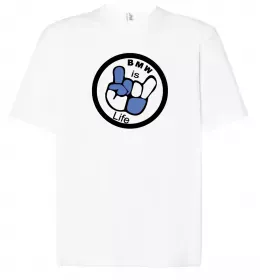 Футболка Оверсайз Logo BMW Белый фото