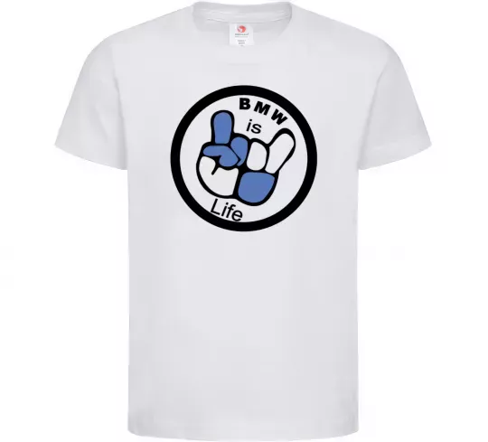 Дитяча футболка BMW is life Білий фото