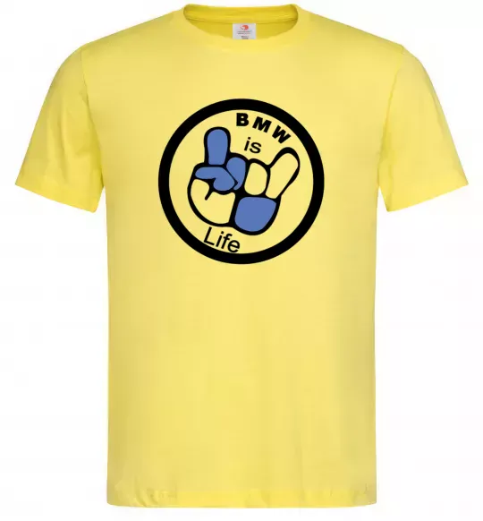 Чоловіча футболка BMW is life Лимонний фото