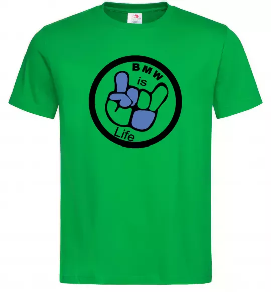 Чоловіча футболка BMW is life Зелений фото
