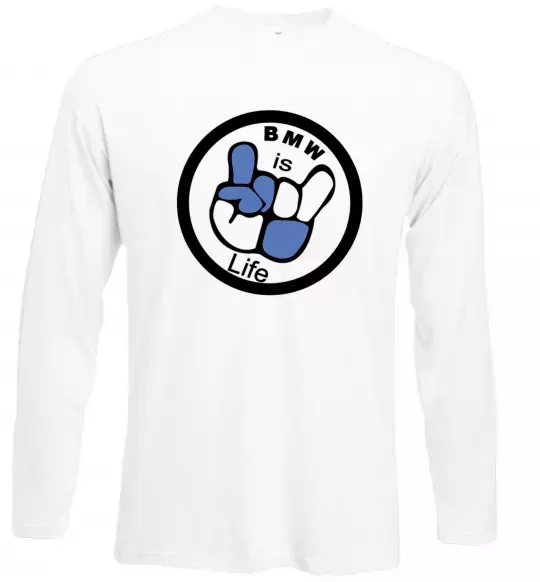 Лонгслів BMW is life Білий фото