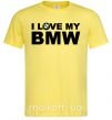 Мужская футболка I love my BMW logo Лимонный фото