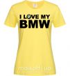 Жіноча футболка I love my BMW logo Лимонний фото
