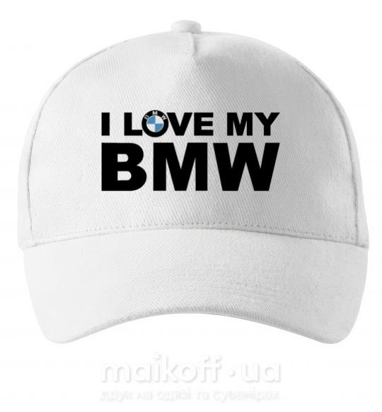 Кепка I love my BMW logo Белый фото