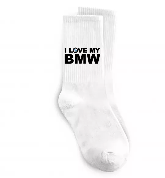 Носки I love my BMW logo Белый фото