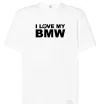 Футболка Оверсайз I love my BMW logo Білий фото