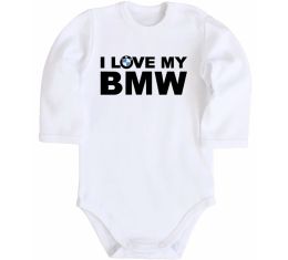 Детский боди I love my BMW logo