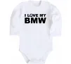 Детский боди I love my BMW logo Белый фото