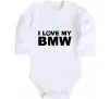 Дитячий бодік I love my BMW logo Білий фото