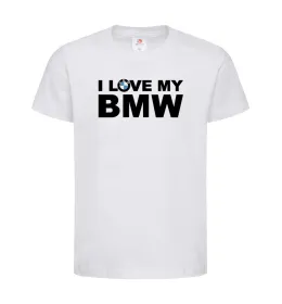 Детская футболка I love my BMW logo Белый фото