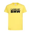 Дитяча футболка I love my BMW logo Лимонний фото