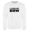 Свитшот I love my BMW logo Белый фото