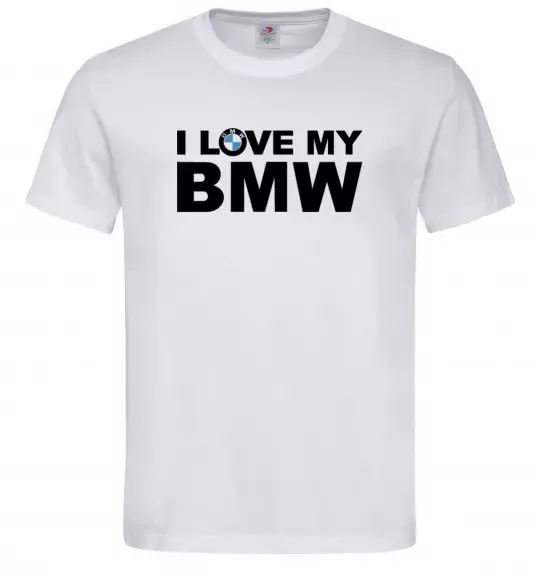 Чоловіча футболка I love my BMW logo Білий фото