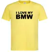 Чоловіча футболка I love my BMW logo Лимонний фото