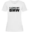 Женская футболка I love my BMW logo Белый фото