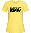 Женская футболка I love my BMW logo Лимонный фото