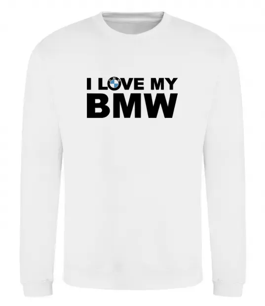 Світшот I love my BMW logo Білий фото