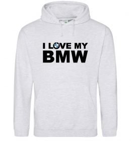Женская толстовка (худи) I love my BMW logo