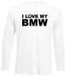 Реглан I love my BMW logo Білий фото